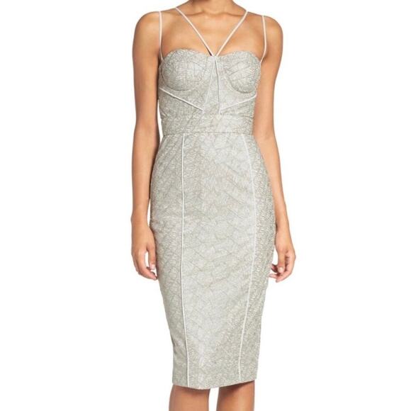 MISHA COLLECTION Dresses & Skirts - MISHA Collection Milly Sage Green Lace Corset Dress NWT Size XS